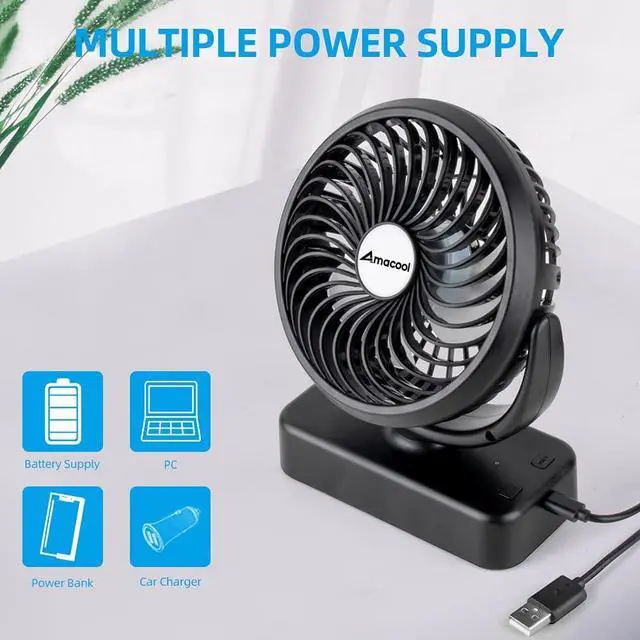 Alt view image 5 of 7 - Portable Camping Fan with LED Lantern- 40H Work Time Rechargeable Battery Operated Fan with Hanging Hook for Tent Car RV Hurricane Emergency Outages Survival Kit