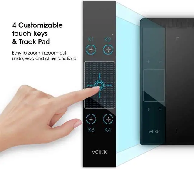 Alt view image 2 of 7 - VEIKK A30 V2 Drawing Tablet 10x6 Inch Graphics Tablet with Battery-Free Pen and 8192 Professional Levels Pressure