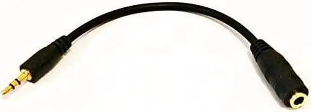 Alt view image 4 of 4 - 2.5mm Male to 3.5mm Female Headphone Jack AUX Audio Adapter Cable Cord (Black 2pcs)