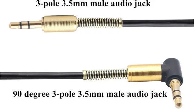 Alt view image 3 of 7 - 3.5mm Coiled Cable - 90 Degree Right Angle 3-Pole TRS Jack Stereo Audio Spring Aux Cable for Smartphones Tablets and MP3 Players (1.5m)