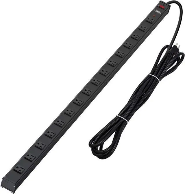 Main image of CRST Heavy Duty Surge Protector Power Strip Wide Spaced 16-Outlet 15 Feet Long Extension Cord Power with Circuit Breaker 1800 Joule for Home, Office, Commercial
