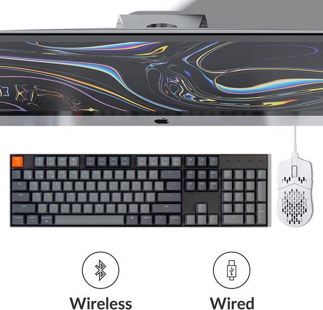 Alt view image 3 of 7 - Keychron K10 Full Size 104 Keys Bluetooth Wireless/USB Wired Mechanical Gaming Keyboard for Mac with Gateron G Pro Red Switch/Multitasking/White LED Backlight Computer Keyboard for Windows Laptop