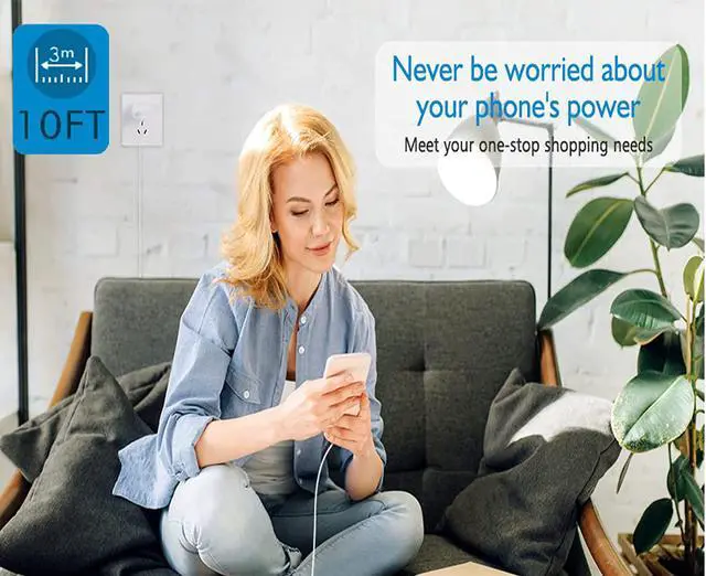 Alt view image 6 of 6 - Phone 14 13 12 11 Fast Charger,10FT Long Fast Charging Lightning Cable with 20W USB C iPhone Charger Type C Charger Block for iPhone 14/14 Pro Max/13/13 Pro Max/12/12 Pro Max/11/11Pro/XS/Max/XR/X,iPad