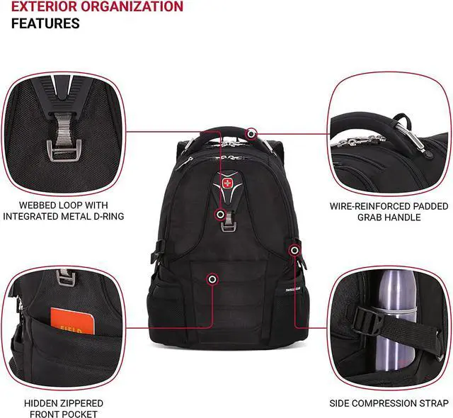 Alt view image 3 of 7 - 2769 Scansmart Backpack Black 17.5-Inch