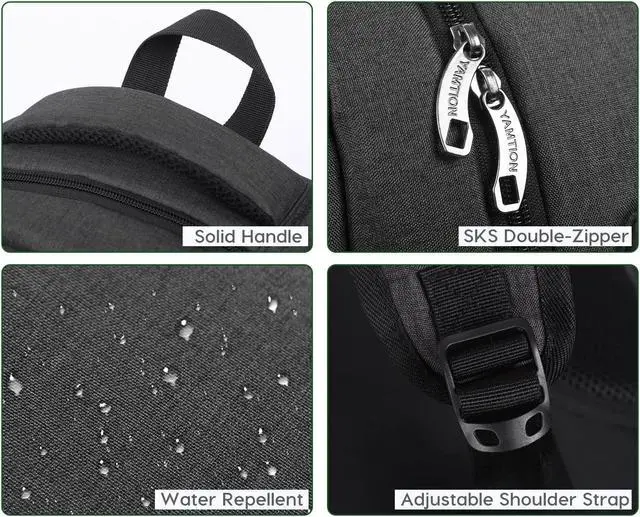 Alt view image 3 of 7 - YAMTION Backpack for Men and Women,School Backpack for Teenager,15.6 inch Laptop Bookbag with USB Charging port for Business Work College Travel Trip