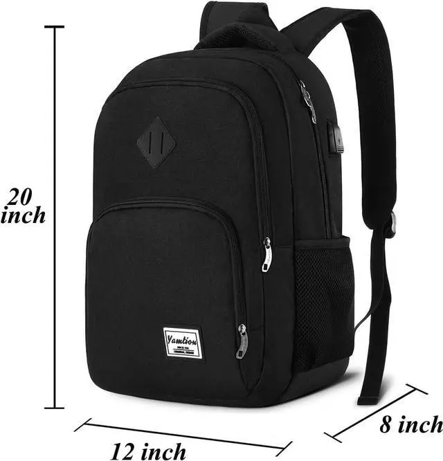 Alt view image 6 of 7 - 17.3 Inch Large Backpack for Men and Women School Backpack for Teenager Travel Laptop Bookbag with USB Charging port for Business Work College Travel Trip