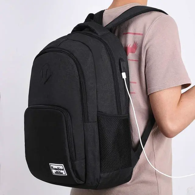 Alt view image 6 of 7 - YAMTION Backpack for Men and Women,School Backpack for Teenager,15.6 inch Laptop Bookbag with USB Charging port for Business Work College Travel Trip