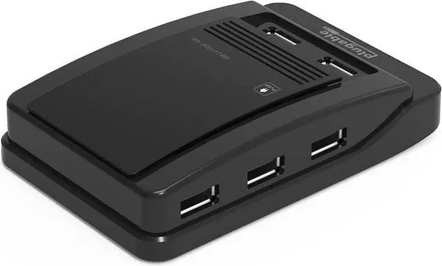 Alt view image 3 of 7 - Plugable USB 2.0 7-Port High Speed Hub with 15W Power Adapter