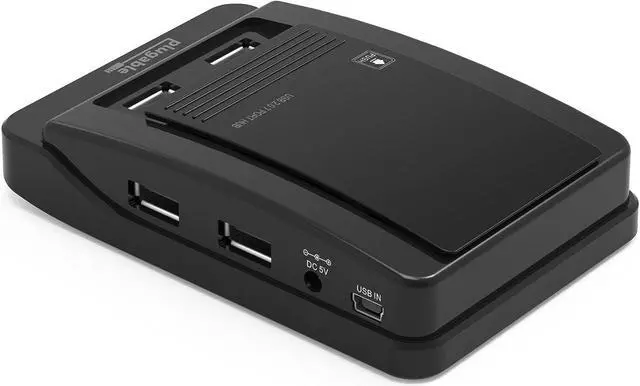 Alt view image 4 of 7 - Plugable USB 2.0 7-Port High Speed Hub with 15W Power Adapter