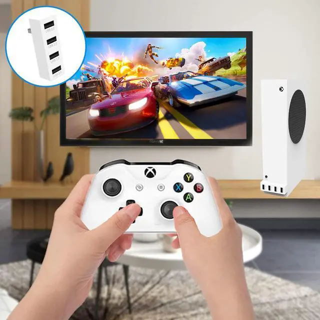 Alt view image 6 of 6 - JZW-Shop 4 Ports USB Hub 2.0 for Xbox Series S, High Speed USB Hub Splitter Expansion Adapter Compatible with Xbox Series S Console