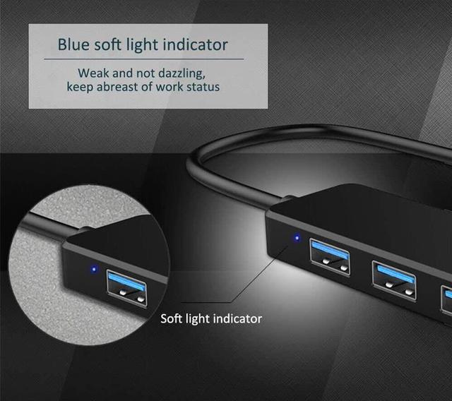 Alt view image 7 of 7 - USB 3.0 Hub, VIENON 4-Port USB Hub USB Splitter USB Expander for Laptop, Xbox, Flash Drive, HDD, Console, Printer, Camera,Keyborad, Mouse