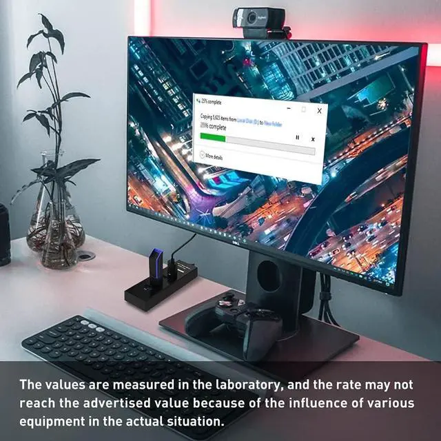 Alt view image 7 of 7 - USB Hub Split Multiport Adapter - USB 3.0 Splitter for Multiple Ports to Laptop, Multi USB A Port Expander for PS4, 4 Port USB Hub Connectors, 900mA Volt Charger, No Powered, PC Accessories&USB Dock