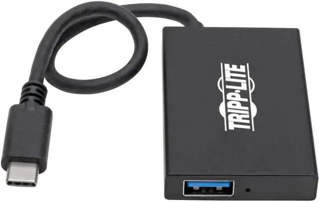 Alt view image 4 of 6 - Tripp Lite Gen 1 USB-C Hub, Portable USB-C to USB-A Splitter for Charging and Data Transfer, Thunderbolt 3, 5 Gbps, 1.5 A, Aluminum (U460-004-4A-Al)