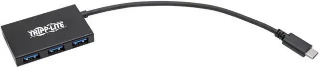 Alt view image 6 of 6 - Tripp Lite Gen 1 USB-C Hub, Portable USB-C to USB-A Splitter for Charging and Data Transfer, Thunderbolt 3, 5 Gbps, 1.5 A, Aluminum (U460-004-4A-Al)