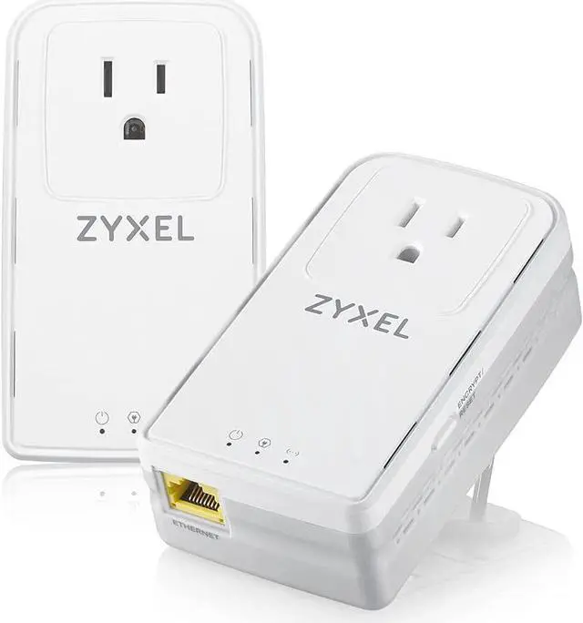 Main image of Zyxel G.hn 2400 Powerline Ethernet Adapter Kit | Pass-Thru Power | Plug & Play | MIMO | Next-Gen G.hn | Gigabit Ethernet | for Smart TVs, On-Line Games, 8K Streaming | Brown Box [PLA6456BBKIT]
