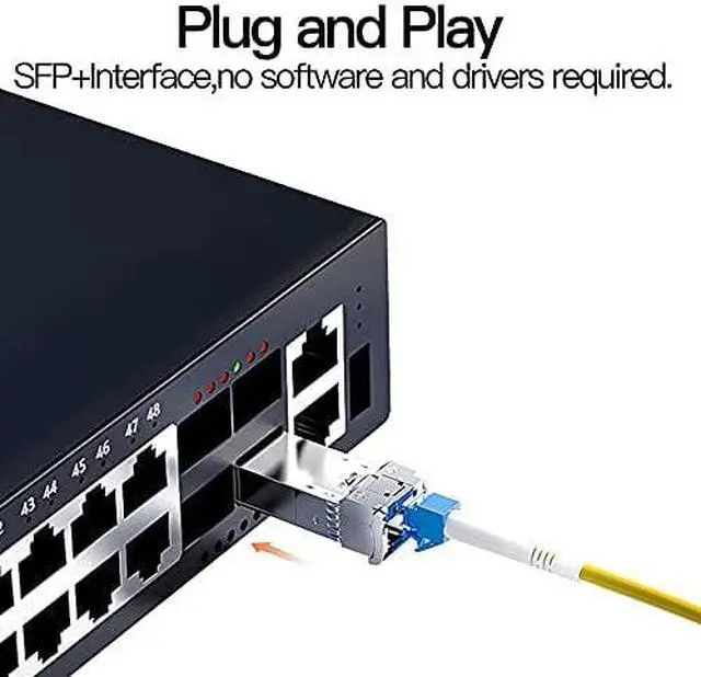 Alt view image 6 of 7 - 4Pack 10GBase-SR SFP+ Transceiver, SFP Multi-Mode LC Module, 10G 850nm MMF up to 300 Meters, Compatible with Cisco SFP-10G-SR,Meraki MA-SFP-10GB-SR,Ubiquiti UF-MM-10G,Mikrotik,Netgear,D-Link and More