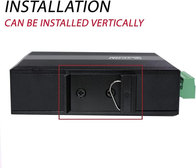 Alt view image 6 of 7 - 5-Port Industrial Unmanaged Gigabit Ethernet DIN-Rail Switch 5 x Gigabit Ethernet Ports IP40 Operating Temperature -40° 75°C (-40° 167°F)