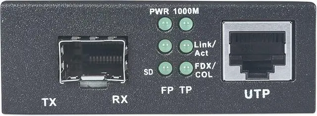 Alt view image 6 of 7 - Intellinet Gigabit Ethernet to SFP Media Converter, 1000 Mbps