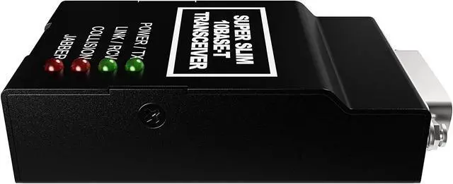 Alt view image 6 of 7 - 10Base-T RJ45 to 10Base-5 DB15M AUI Type Media Converter | Thick Ethernet Adapter to 10BT UTP RJ-45 Transceiver