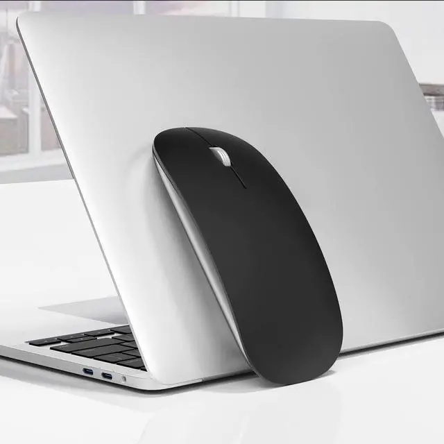 Alt view image 5 of 7 - Uciefy U30 Bluetooth Mouse, Ultra Slim Triple Mode (BT5.1+BT5.1+USB) Rechargeable Wireless Bluetooth Mouse Compatible with iPad, Laptop, MacBook (Matte Black)