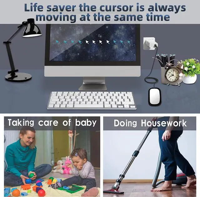 Alt view image 4 of 6 - CHOKMAX Mouse Jiggler, Undetectable Mouse Mover Wiggler Shaker with Drive Free USB Port Simulate Mouse Automatic Random Movement to Prevent Computer Laptop from Sleeping and Keep PC Awake