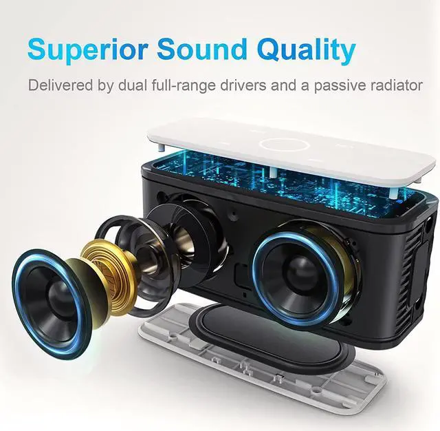 Alt view image 2 of 7 - DOSS SoundBox Touch Wireless Bluetooth Speaker-12W HD Sound with Rich Bass