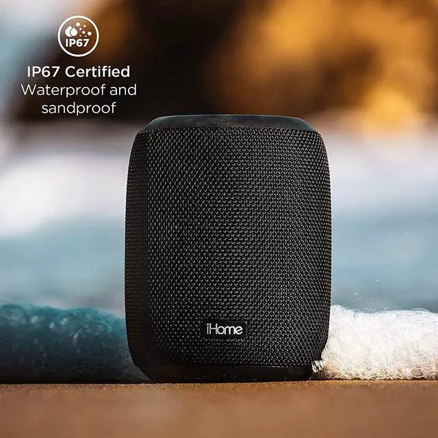Alt view image 2 of 7 - iHome Waterproof Bluetooth Speaker with Long Lasting Rechargeable Battery, Portable Speaker for Indoor and Outdoor Use