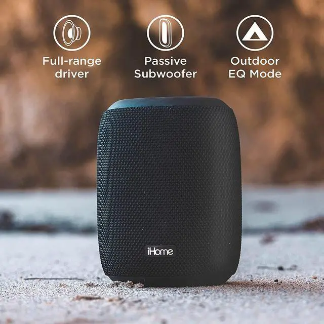 Alt view image 3 of 7 - iHome Waterproof Bluetooth Speaker with Long Lasting Rechargeable Battery, Portable Speaker for Indoor and Outdoor Use
