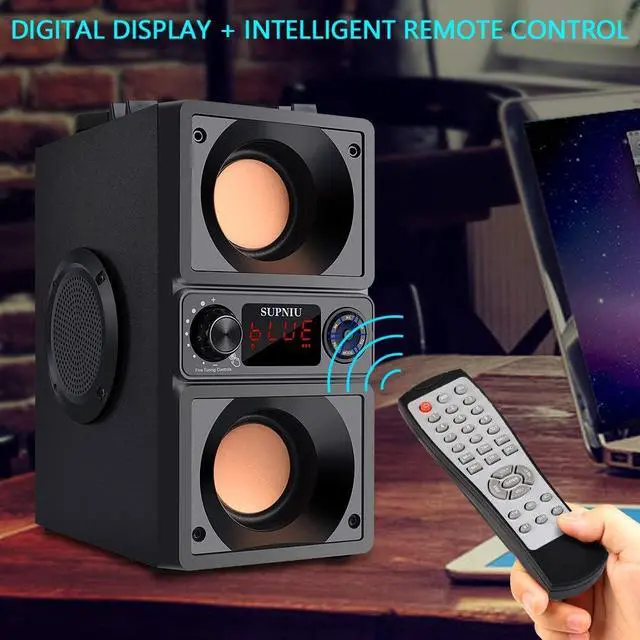 Alt view image 7 of 7 - Bluetooth Speaker, Portable Bluetooth Boombox with 40W (60W Peak) Stereo Dual Woofers and Dual Tweeters Wireless Home Party Speaker, 2400 Minutes Playtime, Suitable for Party, Camping, Gym