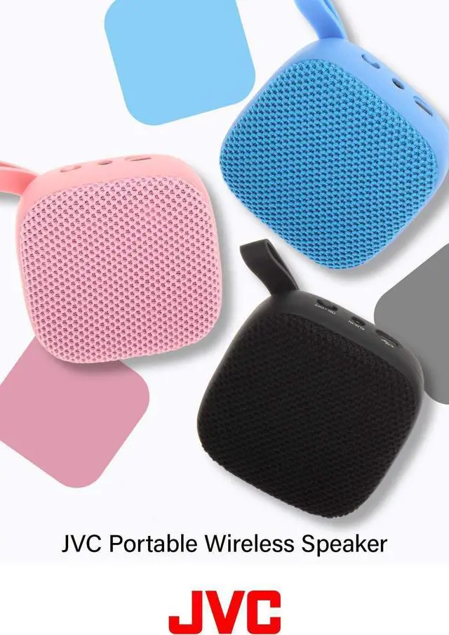 Alt view image 2 of 7 - JVC Portable Wireless Speaker with Surround Sound, Bluetooth 5.0, 7-Hour Battery Life - SPSA1BTB (Black) (Pack of 3)