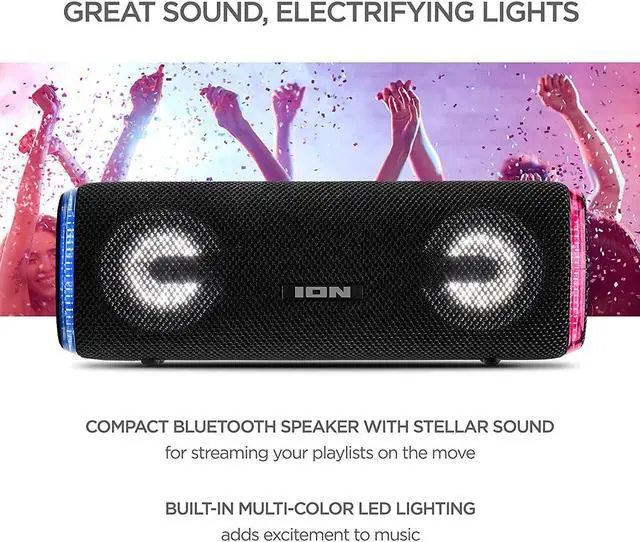 Alt view image 5 of 6 - ION Slam Jam Weatherproof Bluetooth Speaker with Drum Sound Effects, Black