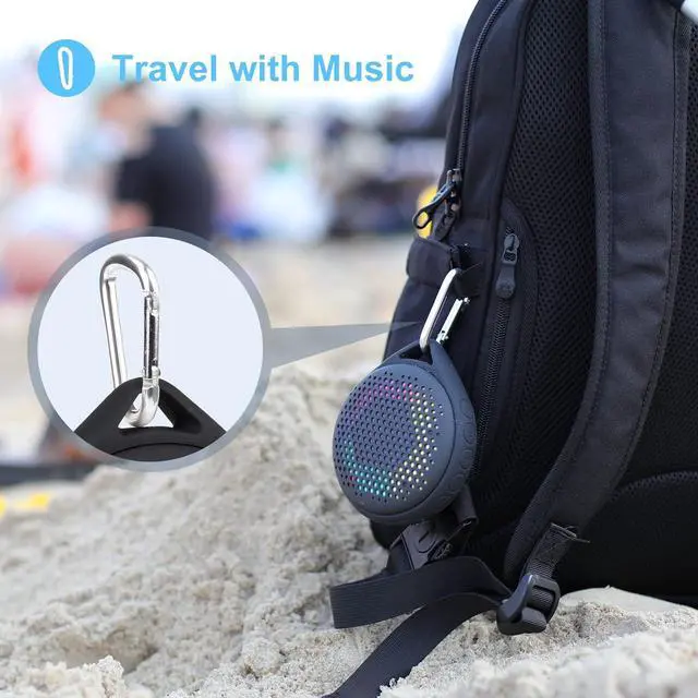 Alt view image 6 of 7 - Bluetooth Shower Speaker, IP67 Waterproof with RGB Light, Portable with Hi-Fi Sound and Built-in Mic, Supports TF Card, Wireless for Home, Outdoor, Travel