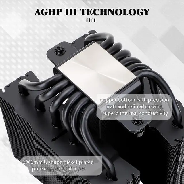 Alt view image 2 of 6 - Thermalright Silver Soul 135 Black Dual Tower CPU Air Cooler, 6x6mm Heat Pipes, TL-D12PRO PWM Fan, Aluminium Heatsink Cover, AGHP Technology, for AMD AM4/AM 5 Intel 1700/1150/1151/1200/2011/2066