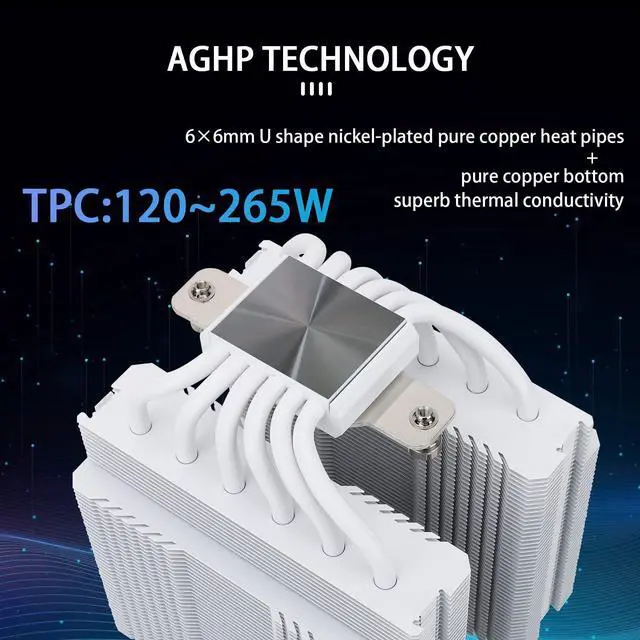 Alt view image 2 of 6 - Thermalright Peerless Assassin 120 SE White ARGB CPU Air Cooler, 6 Heat Pipes,Dual 120mm TL-C12CW-S Fan, Aluminium Cover, AGHP Technology, for AMD AM4/Intel LGA 1150/1151/1155/1156/1200/1700