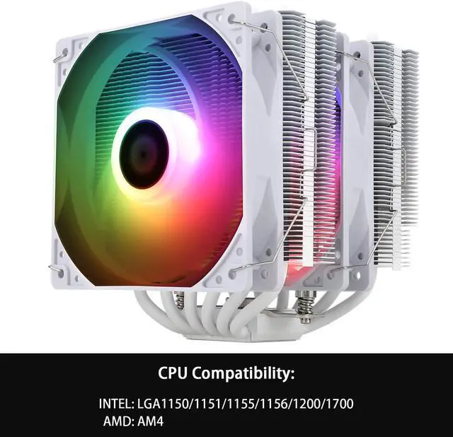 Alt view image 4 of 6 - Thermalright Peerless Assassin 120 SE White ARGB CPU Air Cooler, 6 Heat Pipes,Dual 120mm TL-C12CW-S Fan, Aluminium Cover, AGHP Technology, for AMD AM4/Intel LGA 1150/1151/1155/1156/1200/1700