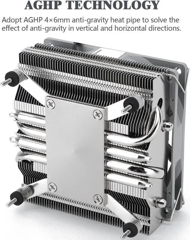 Alt view image 2 of 6 - AXP90 X47 Low Profile CPU Cooler, with 92mm TL-9015 Slim PWM Fan, ITX CPU Cooelr Fan, 47mm Height,for AMD AM4 AM5/Intel 1150/1151/1155/11851/1200/1700(AXP90 X47)