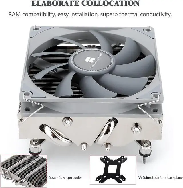 Alt view image 4 of 6 - AXP90 X47 Low Profile CPU Cooler, with 92mm TL-9015 Slim PWM Fan, ITX CPU Cooelr Fan, 47mm Height,for AMD AM4 AM5/Intel 1150/1151/1155/11851/1200/1700(AXP90 X47)