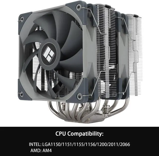 Alt view image 3 of 6 - Thermalright Peerless Assassin 120 CPU Air Cooler, 6 Heat Pipes, Dual 120mm TL-C12 PWM Fan, Aluminium Heatsink Cover, AGHP Technology, for AMD AM4/AM5/Intel LGA 1700/1150/1151/1200/2011/2066 (PA120