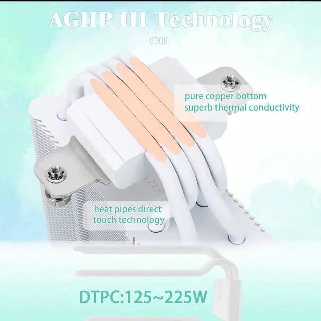 Alt view image 2 of 7 - AssassinX120 SE ARGB White CPU Air Cooler, AX120 SE ARGB, 4 Heat Pipes, TL-C12CW-S PWM Quiet CPU Fan with S-FDB Bearing, for AMD AM4/AM5/Intel 1700/1150/1151/1200/1851