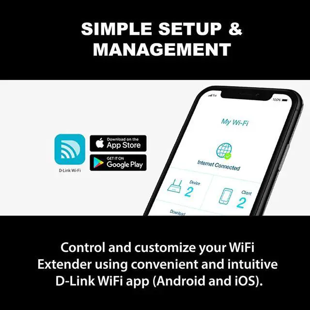 Alt view image 7 of 7 - D-Link WiFi 6 Range Extender AX1800 Mesh Repeater and Signal Booster, Wall Plug in, Easy Setup, Smart Home, Roaming, Ethernet Port (DAP-X1870)