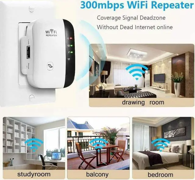 Alt view image 4 of 5 - 2022 Newest WiFi Extender,WiFi Booster,WiFi Repeater ,Covers Up to 2640sq.ft and 25 Devicse,Internet Booster ,WiFi Range Extender with Ethernet Port ,1-Tap Setup,WiFi Signal Booster for Home