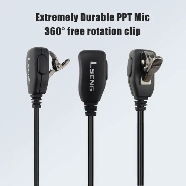 Alt view image 4 of 7 - Case of 10,Walkie Talkie Earpiece with Mic 2 Pin D-Type Headset for Walkie-Talkie Compatible with Baofeng UV-5R BF-888S H-777 RT22 RT27 RT-5R Kenwood 2 Way Radios(10 Pack)