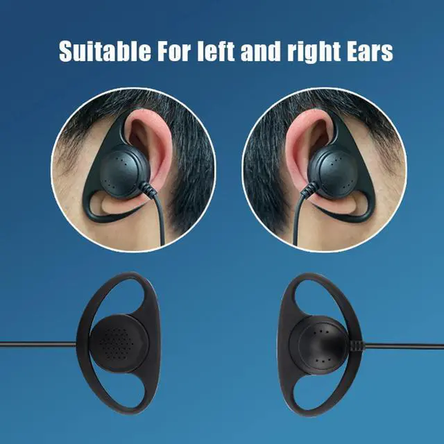 Alt view image 5 of 7 - Case of 10,Walkie Talkie Earpiece with Mic 2 Pin D-Type Headset for Walkie-Talkie Compatible with Baofeng UV-5R BF-888S H-777 RT22 RT27 RT-5R Kenwood 2 Way Radios(10 Pack)