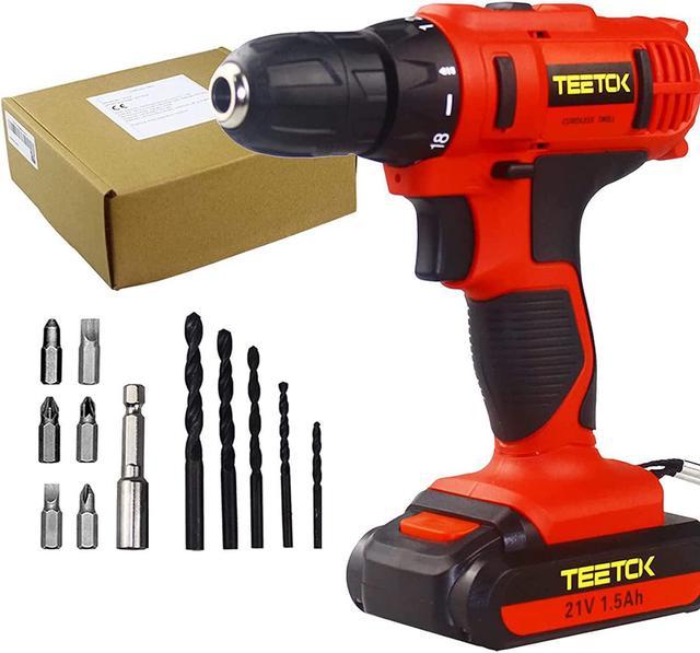 21V Power Cordless Combi Drill Driver Screwdriver with LED Working Light 
