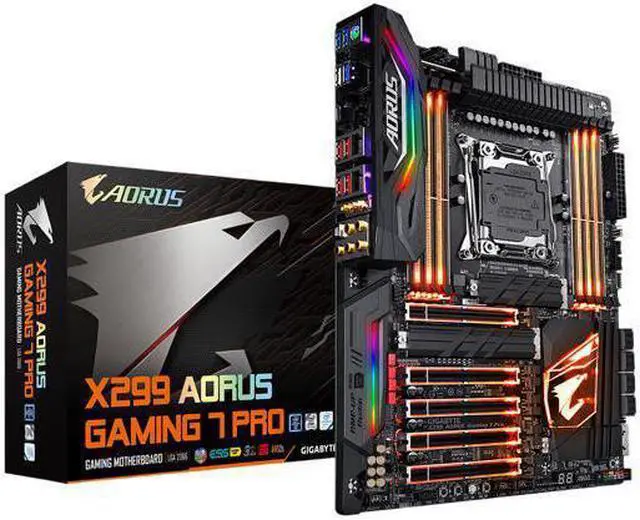 Alt view image 6 of 11 - GIGABYTE X299 AORUS Gaming 7 Pro LGA 2066 Intel X299 SATA 6Gb/s USB 3.1 ATX Intel Motherboard