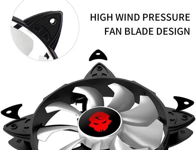 Alt view image 3 of 7 - Great Gold 120 mm RGB Case Fan Silent RGB Color Ultra Quiet Cooling Fan with Long Life Sleeve Bearing. Standard Size 120mm Case Fan Cooling Cooler for Gaming Computer Case