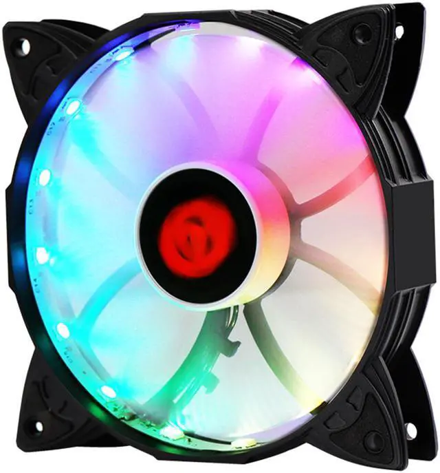 Alt view image 7 of 7 - Great Gold 120 mm RGB Case Fan Silent RGB Color Ultra Quiet Cooling Fan with Long Life Sleeve Bearing. Standard Size 120mm Case Fan Cooling Cooler for Gaming Computer Case