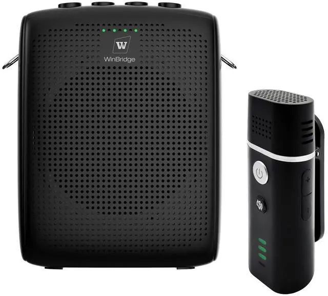 Main image of W WINBRIDGE Voice Amplifier with Wireless Lapel Microphone - Personal Megaphone for Teachers, Mini Bluetooth PA System and Clip-on Mic for Classroom, Speech, Yoga, Tour Guide