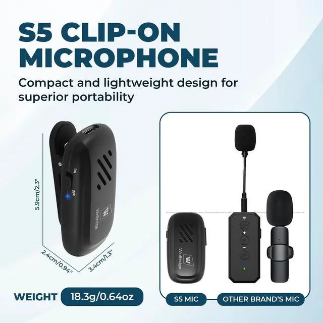 Alt view image 4 of 7 - W WINBRIDGE Wireless Voice Amplifier with Bluetooth Lavalier Lapel Microphone for Teachers,Portable Speaker and Wireless Clip On Microphone System, Mini Megaphone Speaker Mic Set 15W 2600mAh WB005