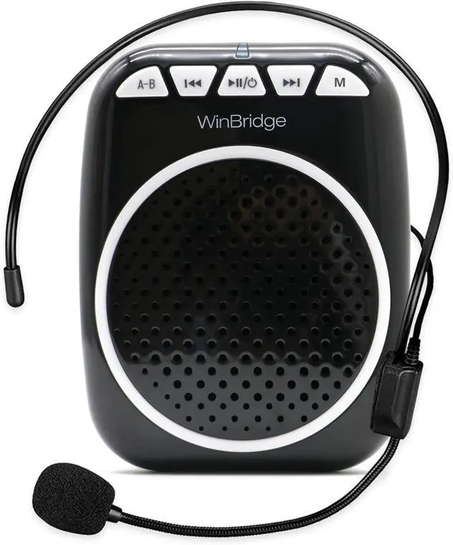 Main image of W WINBRIDGE WB001 Portable Voice Amplifier with Headset Microphone, Personal Speaker Head Mic, Megaphone Speaker for Teachers, Elderly, Tour Guides, Coaches, Presentations, Mini PA with Wearable Mic